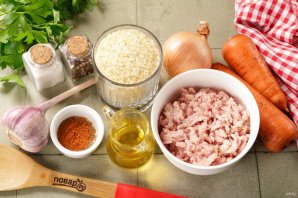 Фарш с рисом в духовке Фарш с рисом в духовке